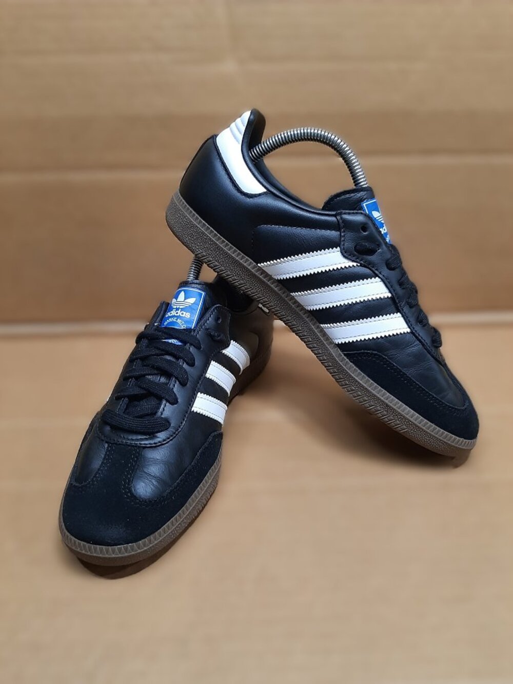 Adidas Samba OG Black White Athletic Leather Sneakers ♀️ Womens Size 9 #3089 - Picture 15 of 16